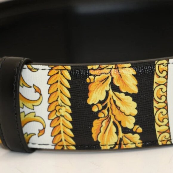 Versace Barocco Reversible Leather Belt Print size 100 - Black/Gold - Picture 2 of 10